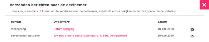 Bericht opnieuw versturen
