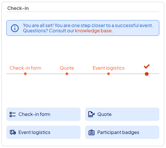 Participant Check In Using Event Check-in