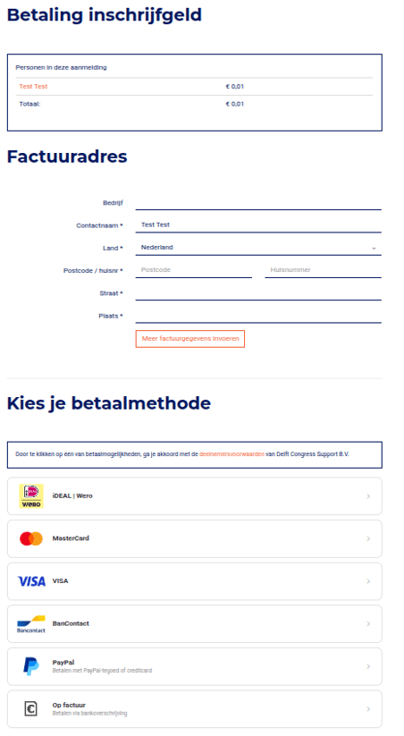 Betaalscherm