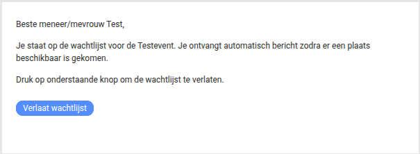 Wachtlijst mail