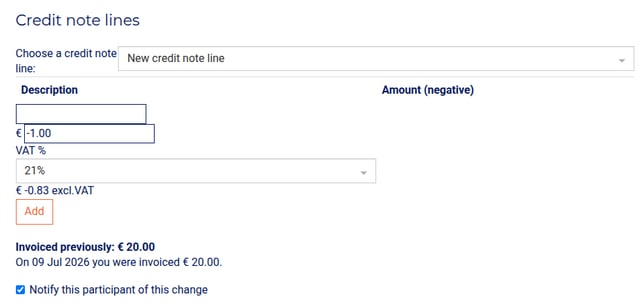 Refund creditline